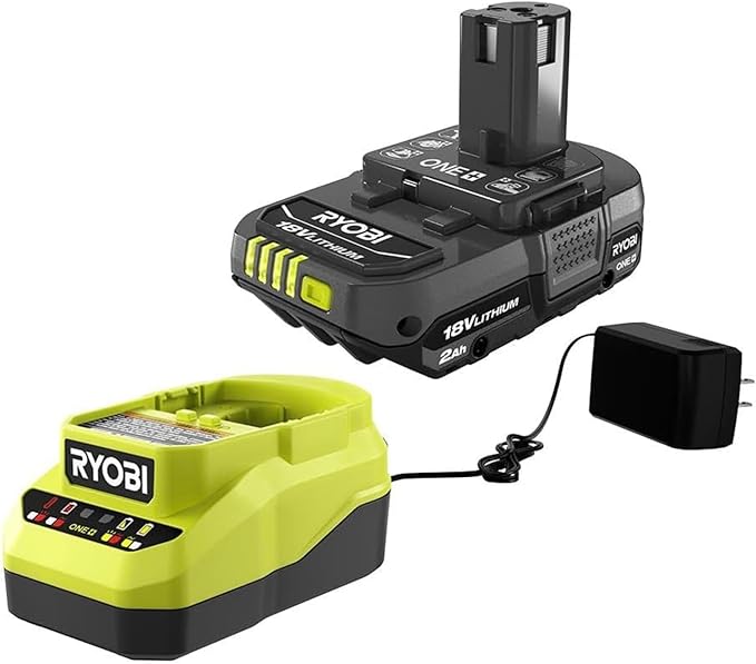 Ryobi One+ 18v Lithium Ion 2.0ah Battery and Charger Kit, Extreme Weather Performance Fast Charging Under 1 hour image 1