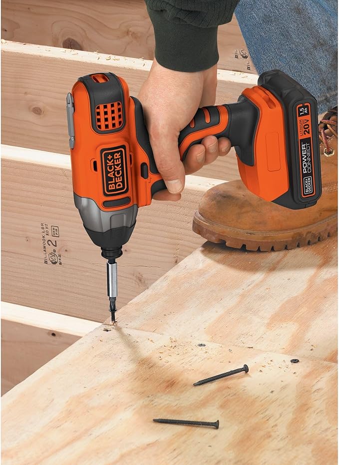 BLACK+DECKER 20V MAX* POWERCONNECT 1/4 in. Cordless Impact Driver Kit (BDCI20C) image 7
