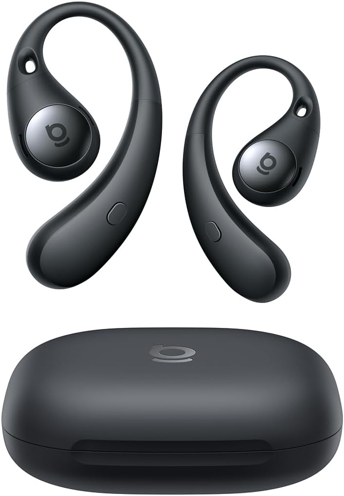 Baseus Eli Sport 2 Open-Ear Headphones Wireless Earbuds,Secure Earhook Sport Design,Ultra-Comfort,4-Mic Clear Calls, IP57 Waterproof,45H Play, Bluetooth 6.0 Earhook Fit Running Workout Gym -Black image 1