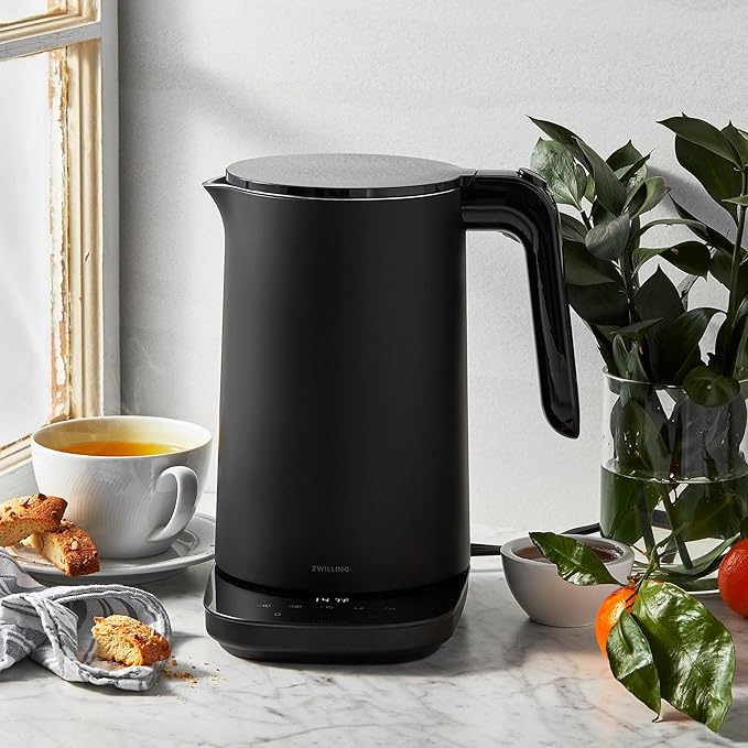 ZWILLING Enfinigy Cool Touch 1.5-Liter Electric Kettle Pro, Cordless Tea Kettle & Hot Water - Black image 2