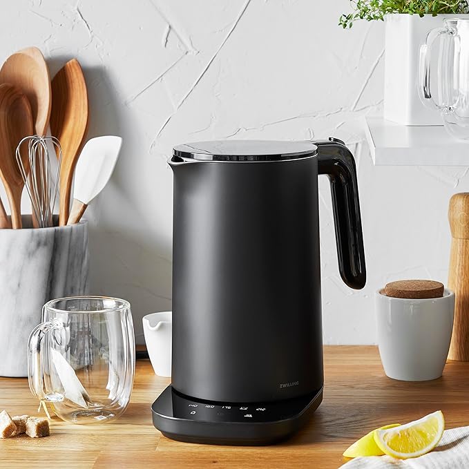 ZWILLING Enfinigy Cool Touch 1.5-Liter Electric Kettle Pro, Cordless Tea Kettle & Hot Water - Black image 4