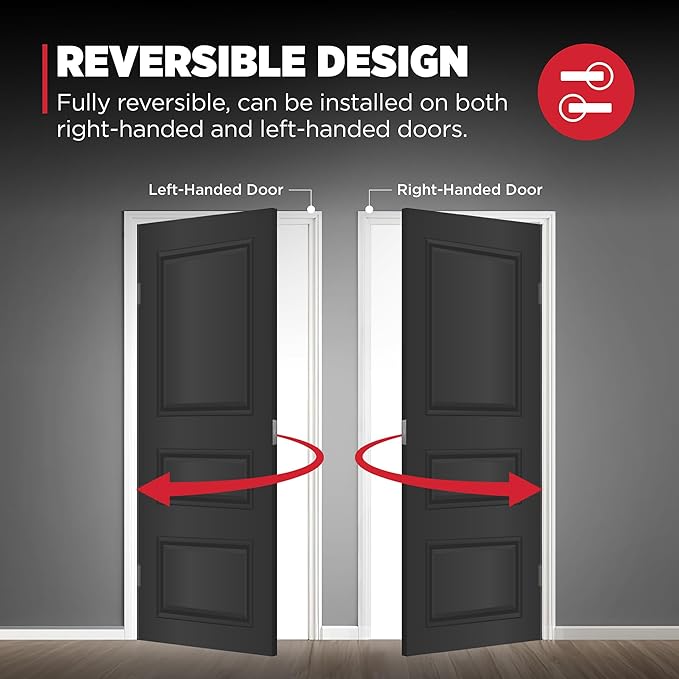 Kwikset Prescott Front Door Lock Handle and Deadbolt Set, Entry Handleset Exterior with Interior Reversible Lever, Satin Nickel, Pick Resistant SmartKey Rekey Deadbolt Security image 5