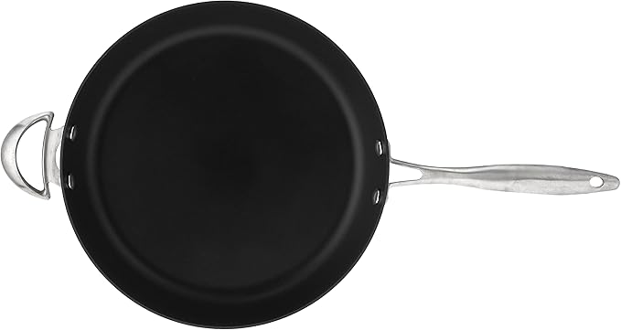 Scanpan CTX 12 3/4 inch Nonstick Saute Pan with Lid – Compatible with Gas and Electric Stovetops, Metal Utensil Safe, Oven Safe to 500°F, Dishwasher Safe, Black image 3