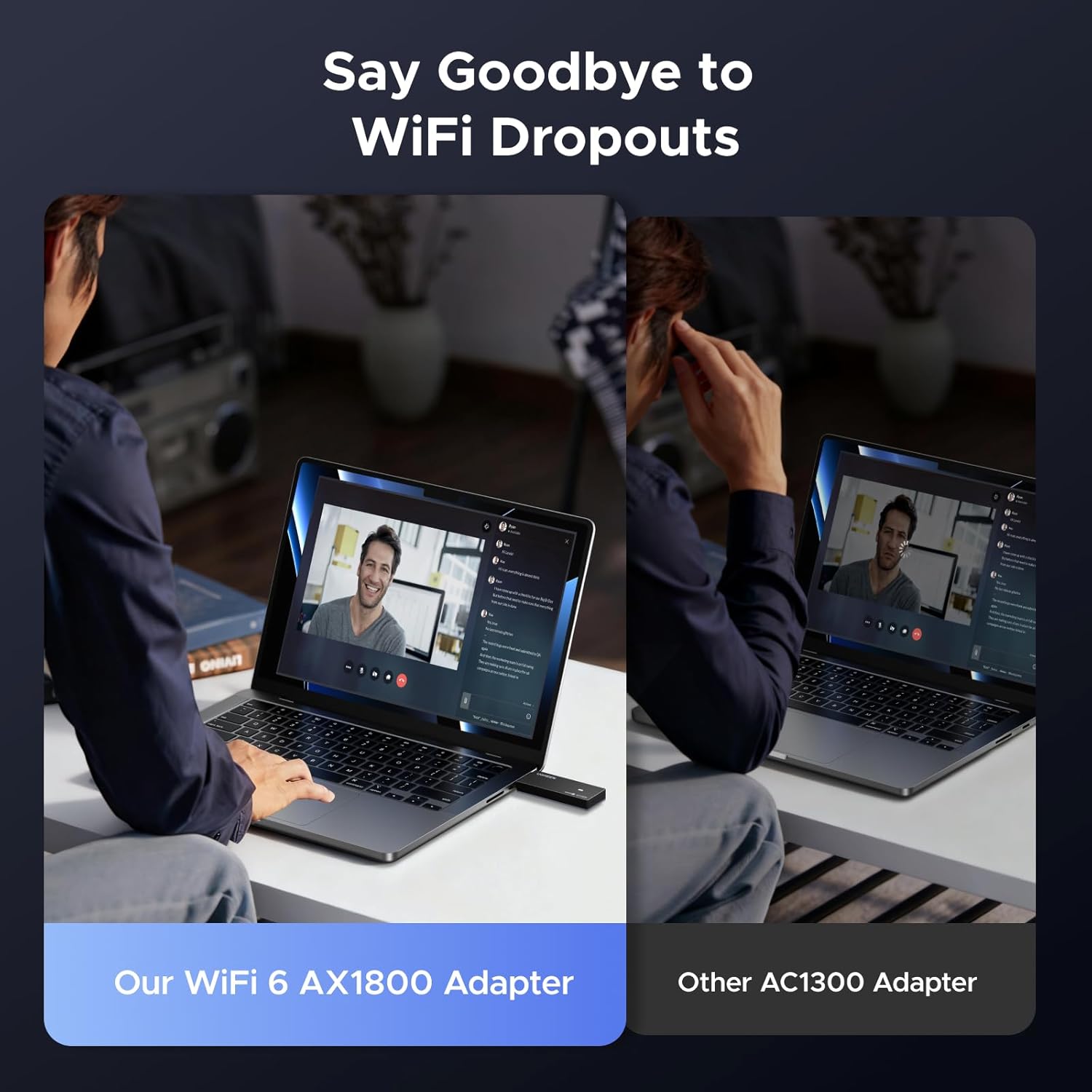 UGREEN AX1800 WiFi Adapter for Desktop PC, USB WiFi 6 Dongle with 5GHz/2.4GHz Dual Band, WAP3-SAE, Only Compatible with Windows 10/11 image 4