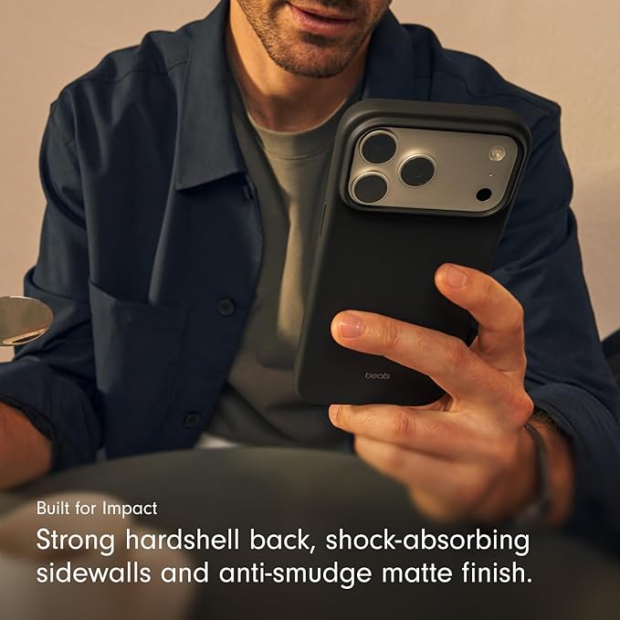 Beats iPhone 17 Case with MagSafe & Camera Control, Matte Finish, Microfiber Lining – Granite Gray image 5