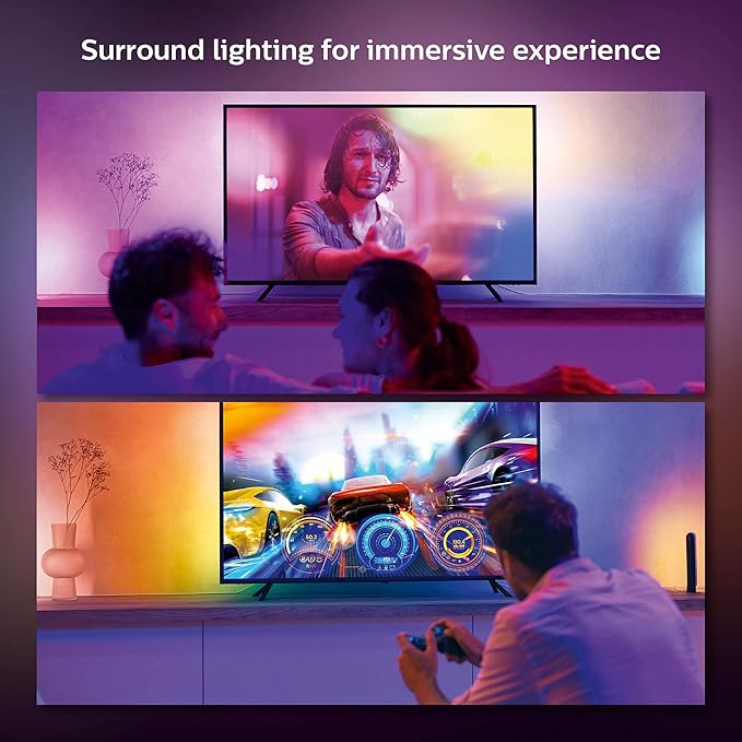 Philips Hue Play Gradient 65" Smart TV Light Strip, Flowing Color-Changing LED Strip Lights, Multicolor TV Backlight Sync with Music and Gaming, Requires Bridge & Sync Box, Control with App and Voice image 6