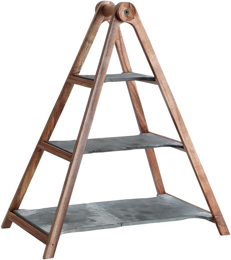 Villeroy & Boch Artesano Original 3 Tier Tray Stand, Acacia Wood, Brown image 1