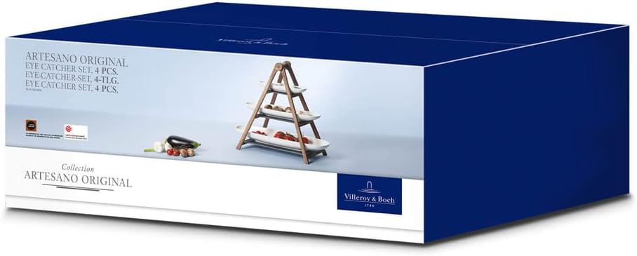 Villeroy & Boch Artesano Original 3 Tier Tray Stand, Acacia Wood, Brown image 4