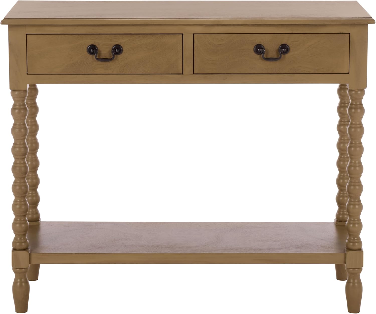 SAFAVIEH Home Collection - Athena Desert Brown Console Table with 2 Drawers and 1 Shelf, Farmhouse Accent Entryway Table (CNS5702F) image 1