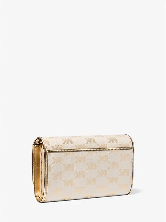 Jet Set Large Metallic Logo Jacquard Crossbody Bag image 3