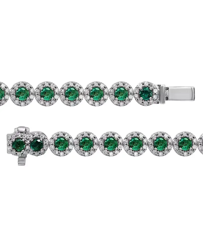 Sapphire (5-1/2 ct. t.w.) & Diamond (3 ct. t.w) Tennis Bracelet in 14k White Gold (Also in Ruby and Emerald) image 5