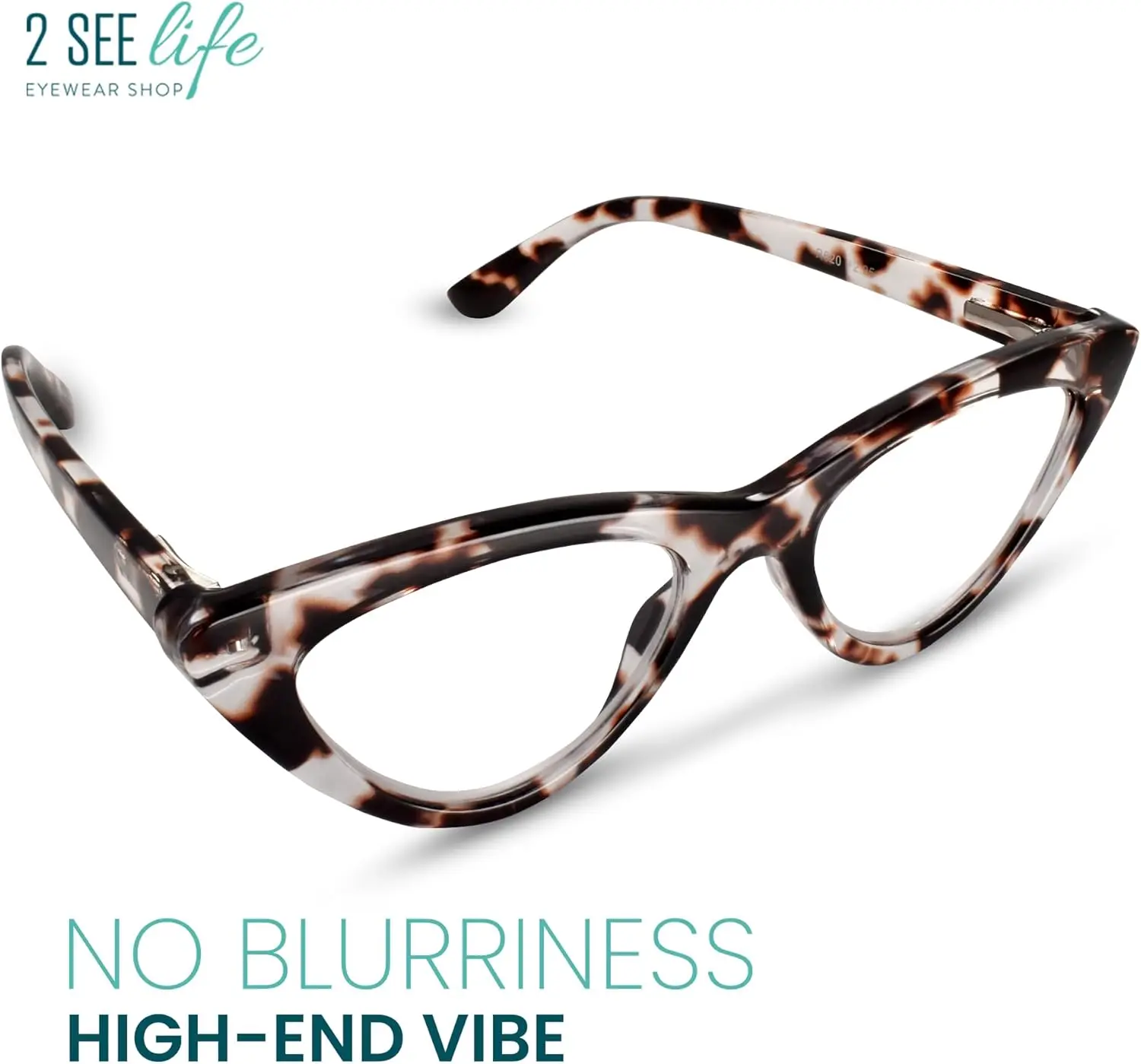 Gray Tortoise Cat Eye Reading Glasses for Women with Sturdy Made - Spring Hinges Eyeglasses Frame - Cateye Womens Readers - Trendy for all Face Shapes Fashion Readers for Women - Cheaters Glasses 4.0 image 2