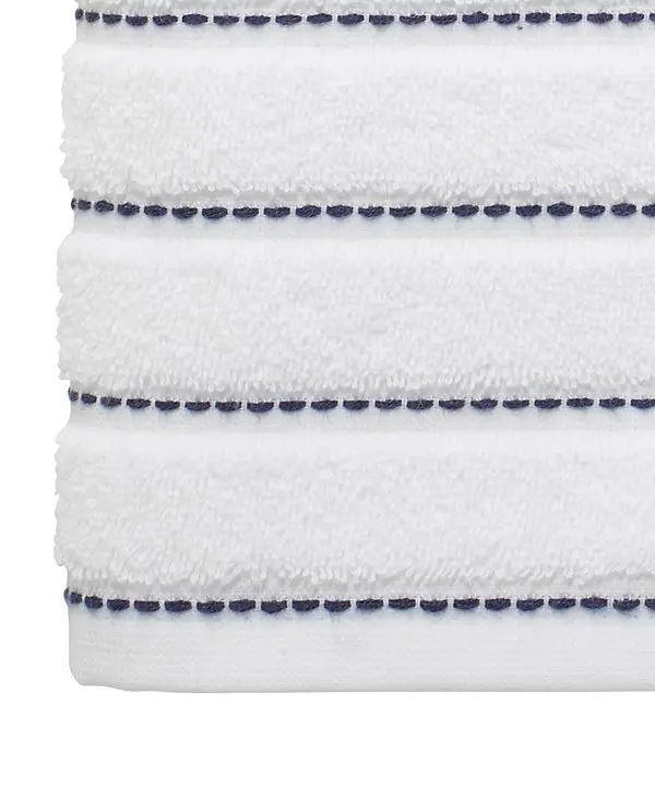 Flamingo Ticking Stripe 2-Pc. Bath Towel Set, 27" x 54" image 2