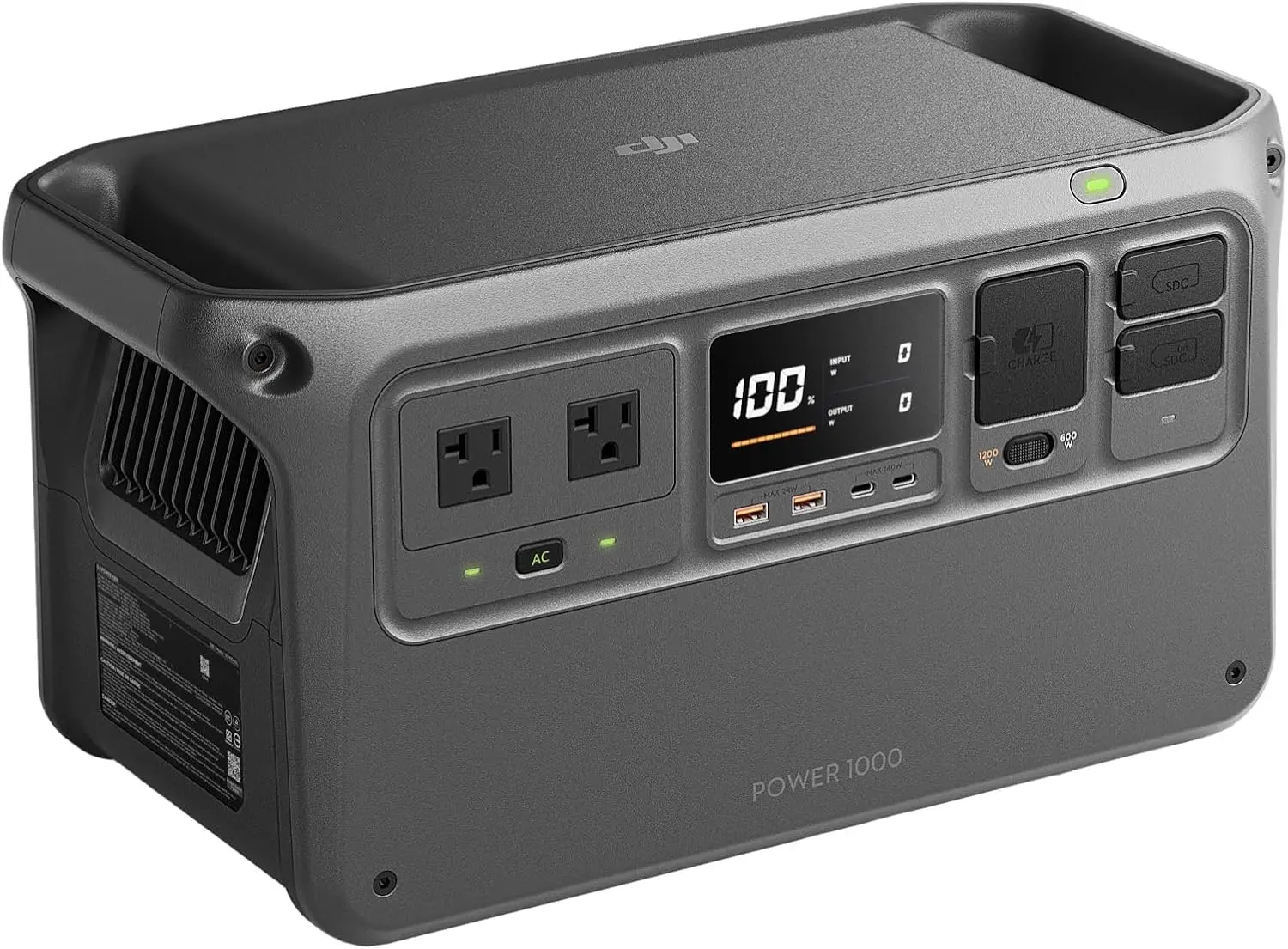 DJI Power 1000 Portable Power Station, 1024Wh LiFePO4 Battery, 2200W (Peak 2600W) AC/140W USB-C Output, 23db Ultra-Silent, Solar Generator For Home Backup, Camping(Solar Panel Optional) image 1
