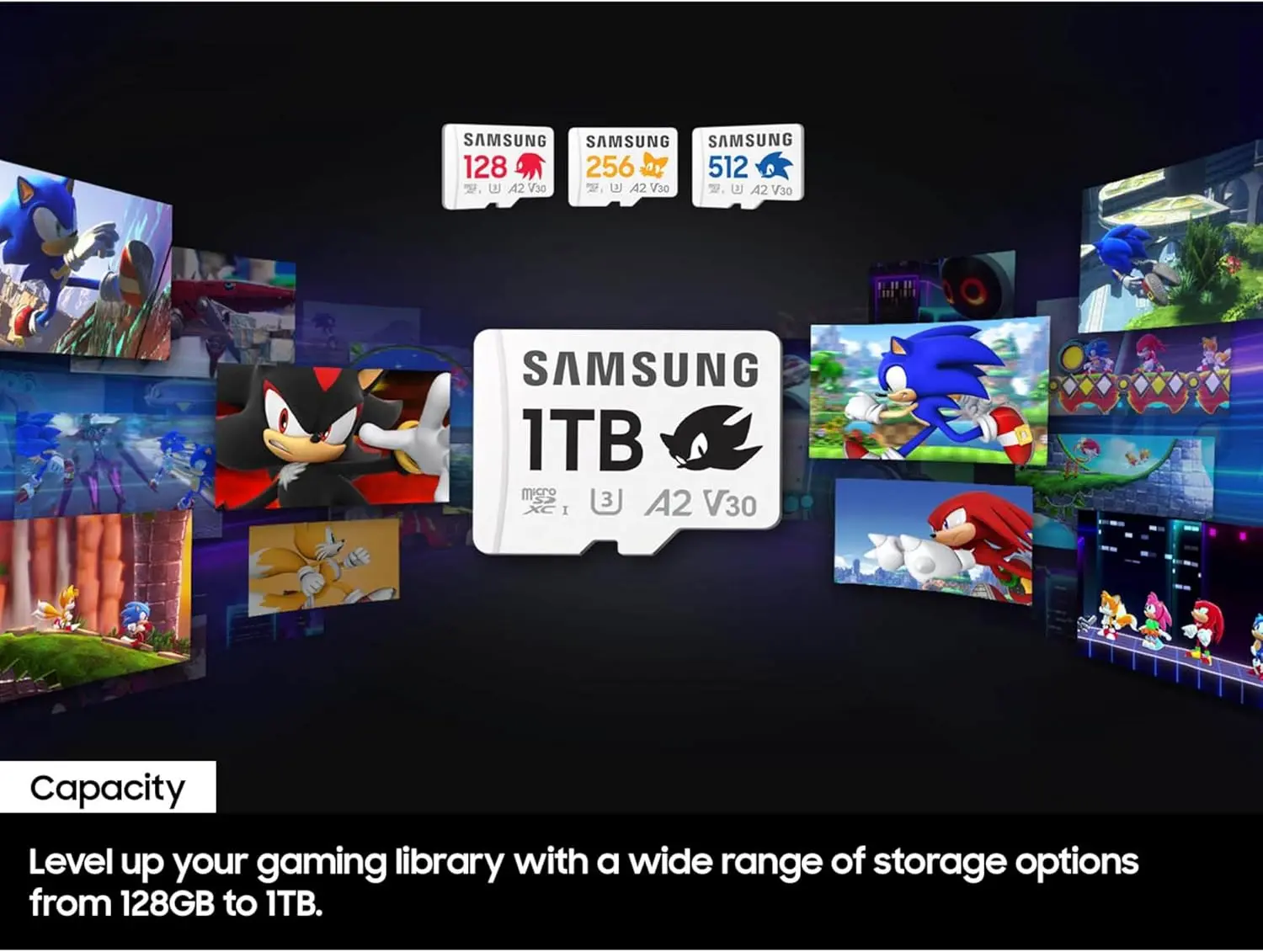 Samsung PRO Plus Sonic The Hedgehog + Adapter, 1TB microSDXC, Up-to 180MB/s, Full HD & 4K UHD, UHS-I, C10, U3, V30, A2, for Nintendo-Switch, Steam Deck, GoPRO, DJI Drone, Tablets (MB-MD1T0SA/LC1) image 4