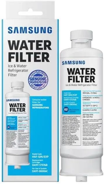 SAMSUNG Genuine Filter for Refrigerator Water and Ice, Carbon Block Filtration, Reduces 99% of Harmful Contaminants for Clean, Clear Drinking Water, 6-Month Life, HAF-QIN/EXP, 1 Pack image 4