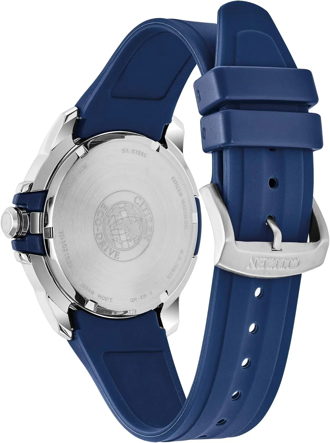Citizen Men's Eco-Drive Weekender Watch in Stainless Steel with Blue Polyurethane strap, Blue Dial (Model: AW1158-05L) image 3