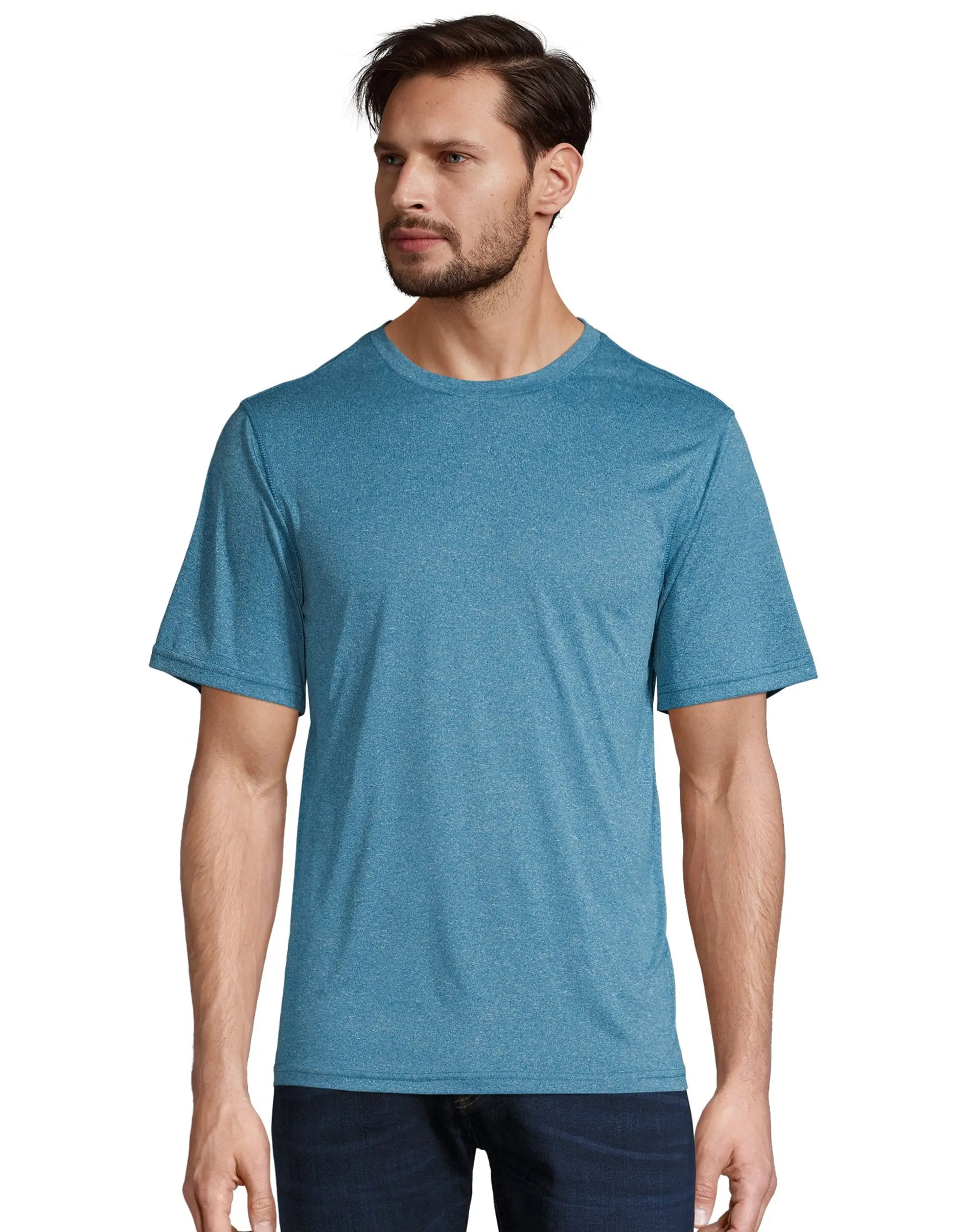 Hanes Sport Men's Performance T-Shirt Blue Oasis Heather L image 1