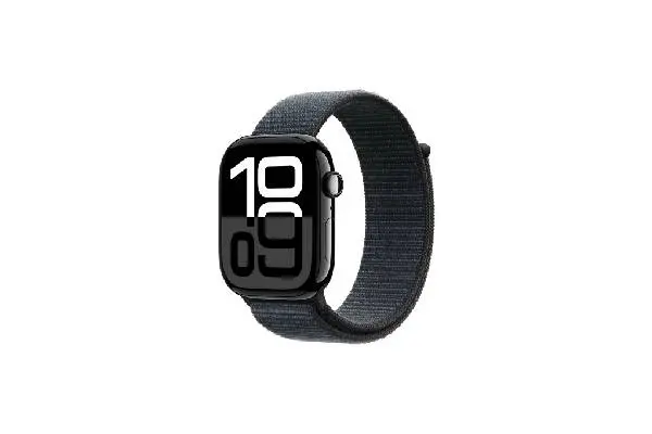 Apple Watch Series 10 GPS 46mm Jet Black Aluminum Case with Ink Sport Loop image
