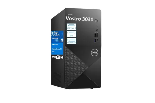 Dell Tower PC Desktop Computer for Home Business Student, 14th Gen Intel Core i3-14100 (Beat i5-12400), 32GB DDR5 RAM, 1TB PCIe SSD, WiFi 6, Bluetooth, DisplayPort, HDMI, KB & Mouse, Windows 11 Pro image