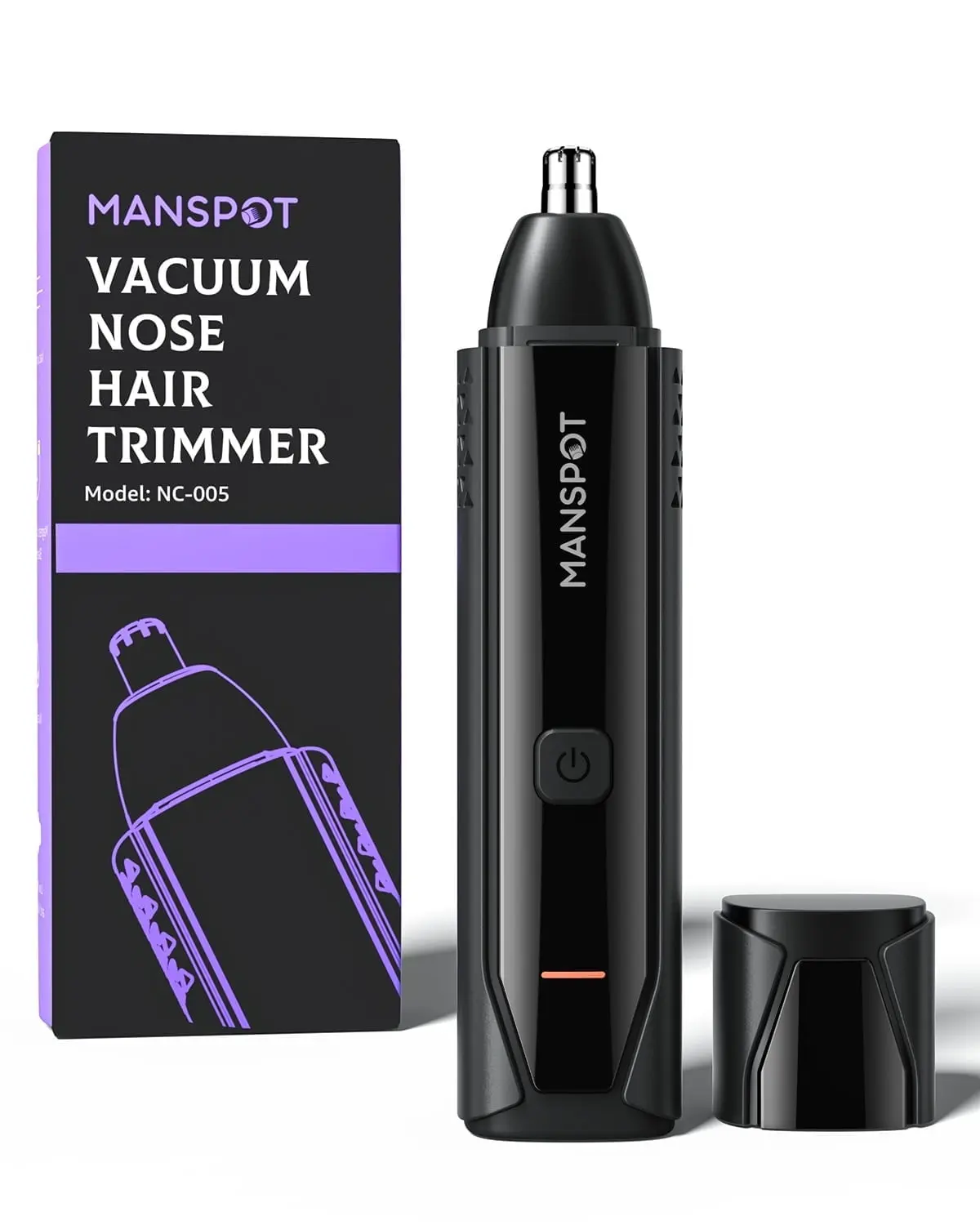 Nose & Ear Hair Trimmer for Men, 10,000 RPM Electric Trimmer with Vacuum Suction, IPX7 Waterproof, USB-C Fast Charging, Magnetic Blade, Painless & Easy Cleaning image 1