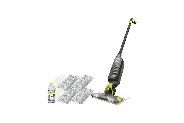 Shark VACMOP Pro Cordless Hard Floor Cleaner, Vacuum and Spray Mop, Powerful Suction, Lightweight, LED Headlights, Includes 4 Disposable Pads, 12oz Multi-surface Cleaning Solution, Gray, VM252 image