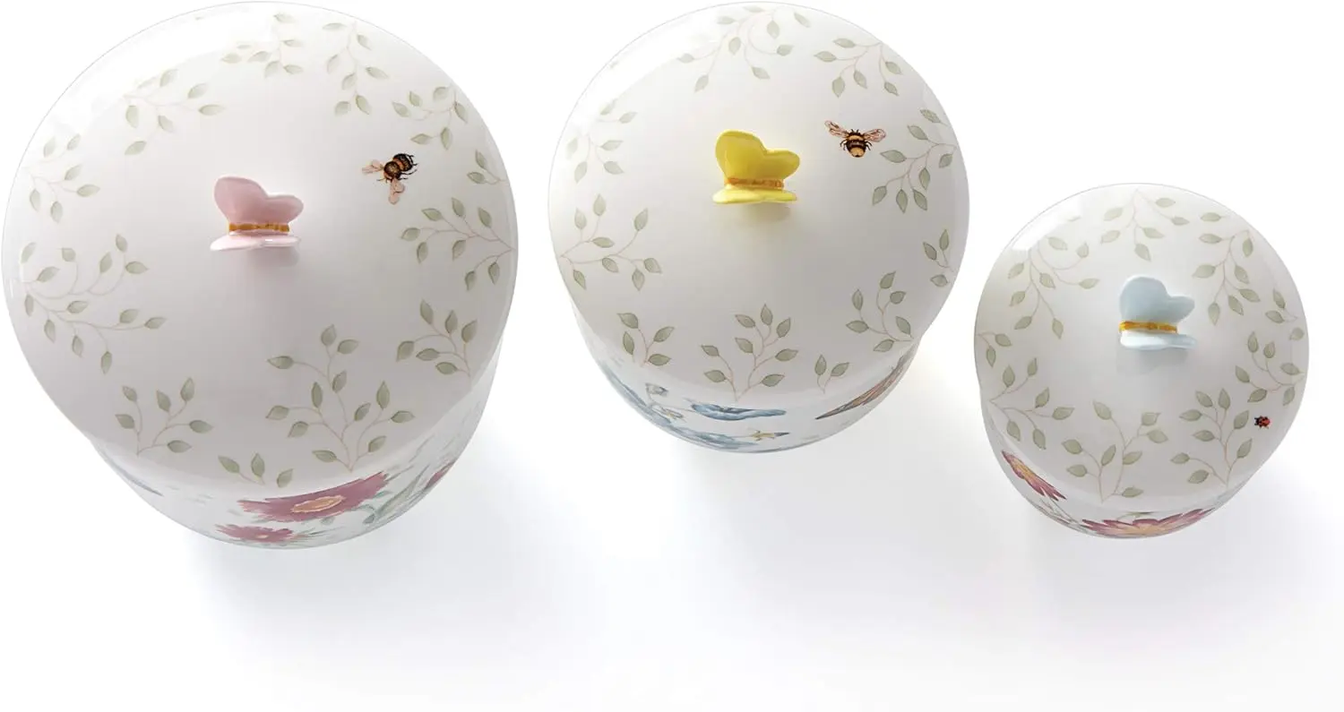 Lenox Butterfly Meadow 3-Piece Canister Set, 6.60 LB, Multi image 6