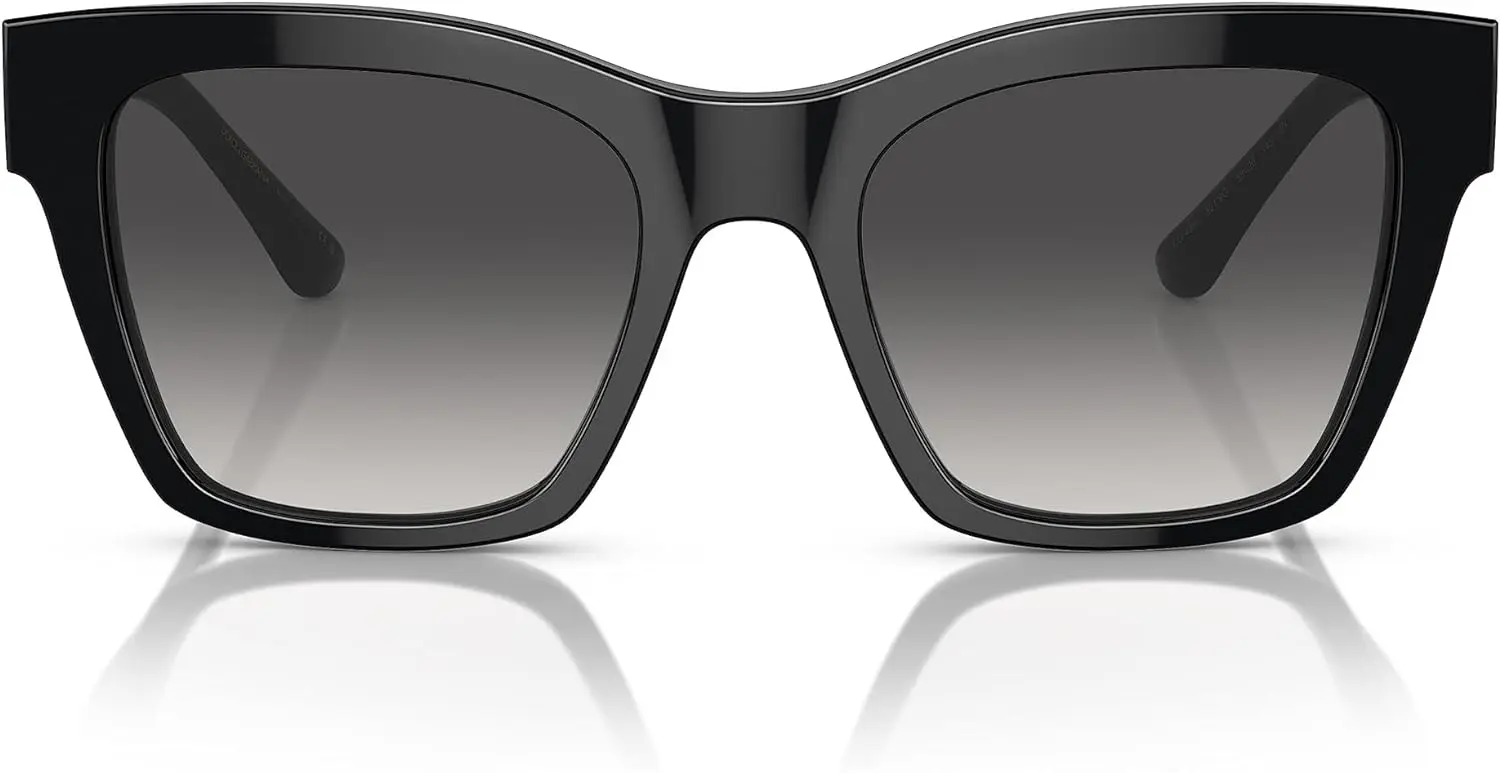 Dolce & Gabbana Women's Round Fashion Sunglasses, Black/Grey Gradient, One Size image 4