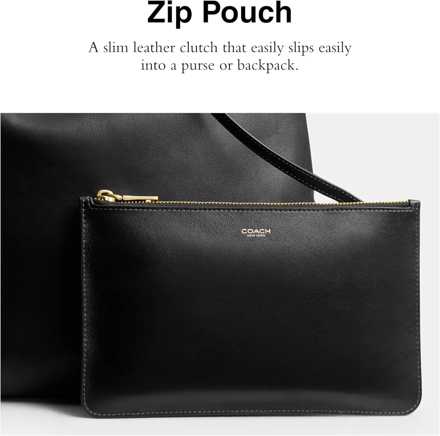 Coach Zip Pouch, B4/Black image 2