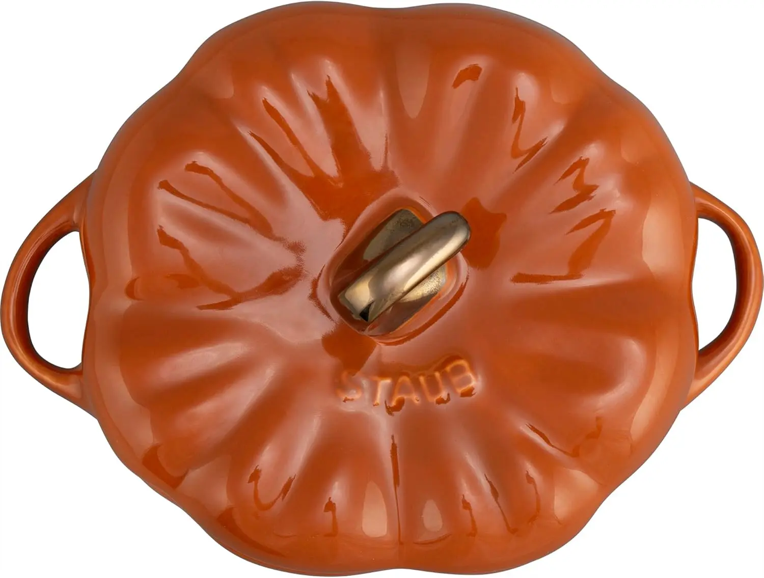STAUB Ceramic 0.75-qt Petite Pumpkin, Oven & Stove Safe up to 572°F, Pumpkin Dish, Baking Candy Burnt Orange image 4