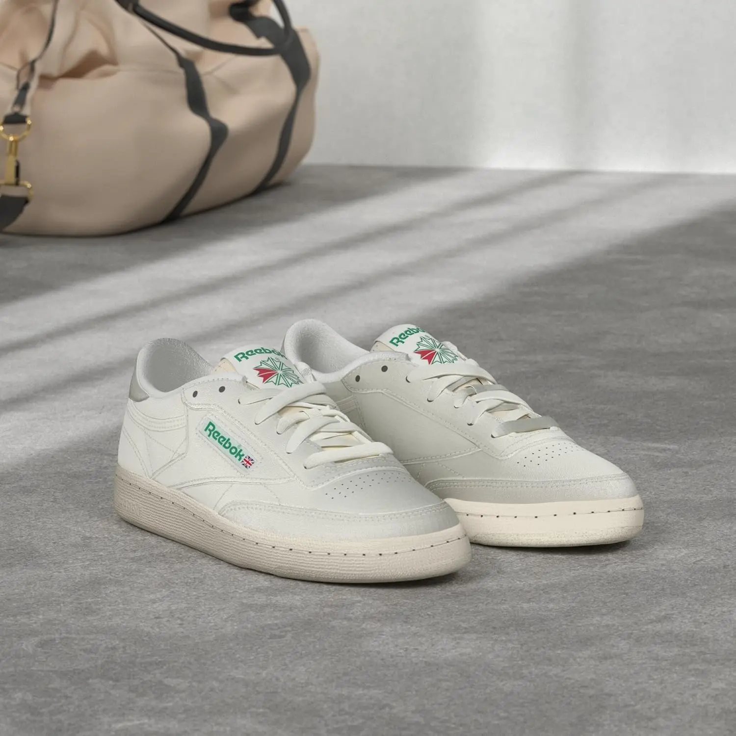 Reebok Womens Club C 85 Vintage Tennis Sneakers for Women, Casual White Womens Shoes image 2