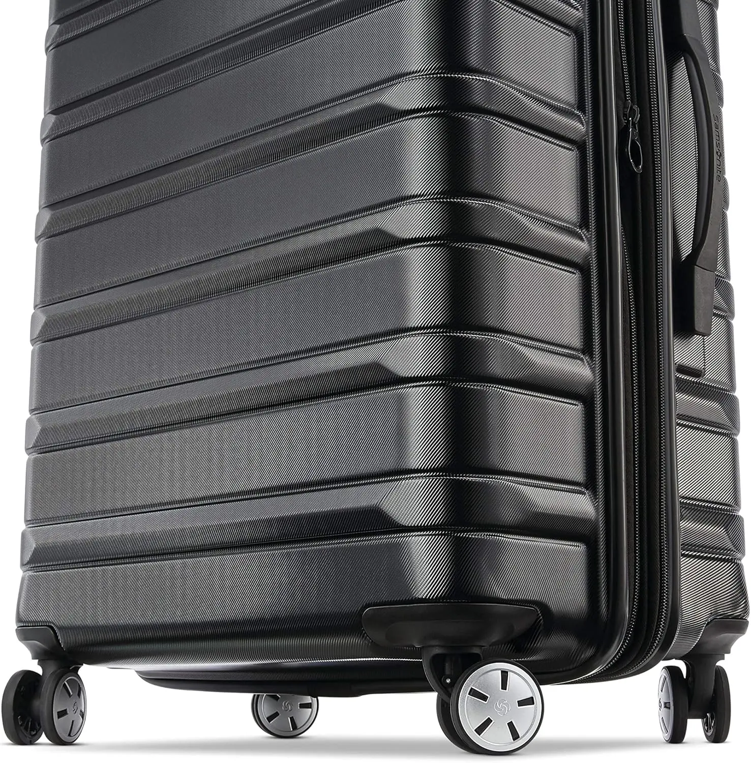 Samsonite Omni 2-2 Piece 19/28 Hardside Luggage with 360° Spinner Wheels - Scratch Resistant Hardshell - TSA, Airline-Approved - Expandable Polycarbonate Lightweight - Midnight Black image 2
