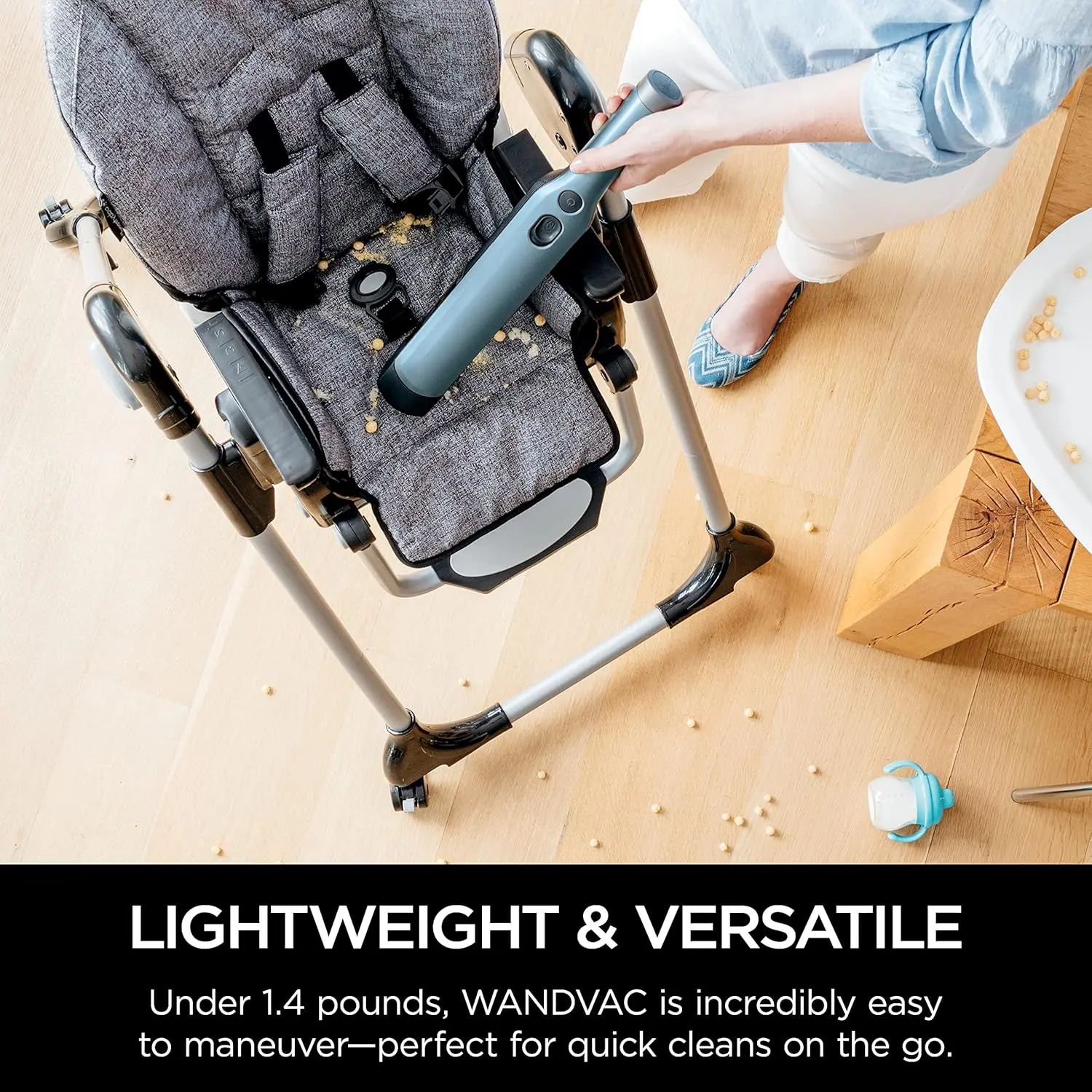Shark WV201BLBRN WANDVAC Cordless Hand Vac, Lightweight and Portable at 1.4 lbs. with Powerful Suction, Charging Dock, One-Touch Empty for Car & Home, Cove Blue image 4