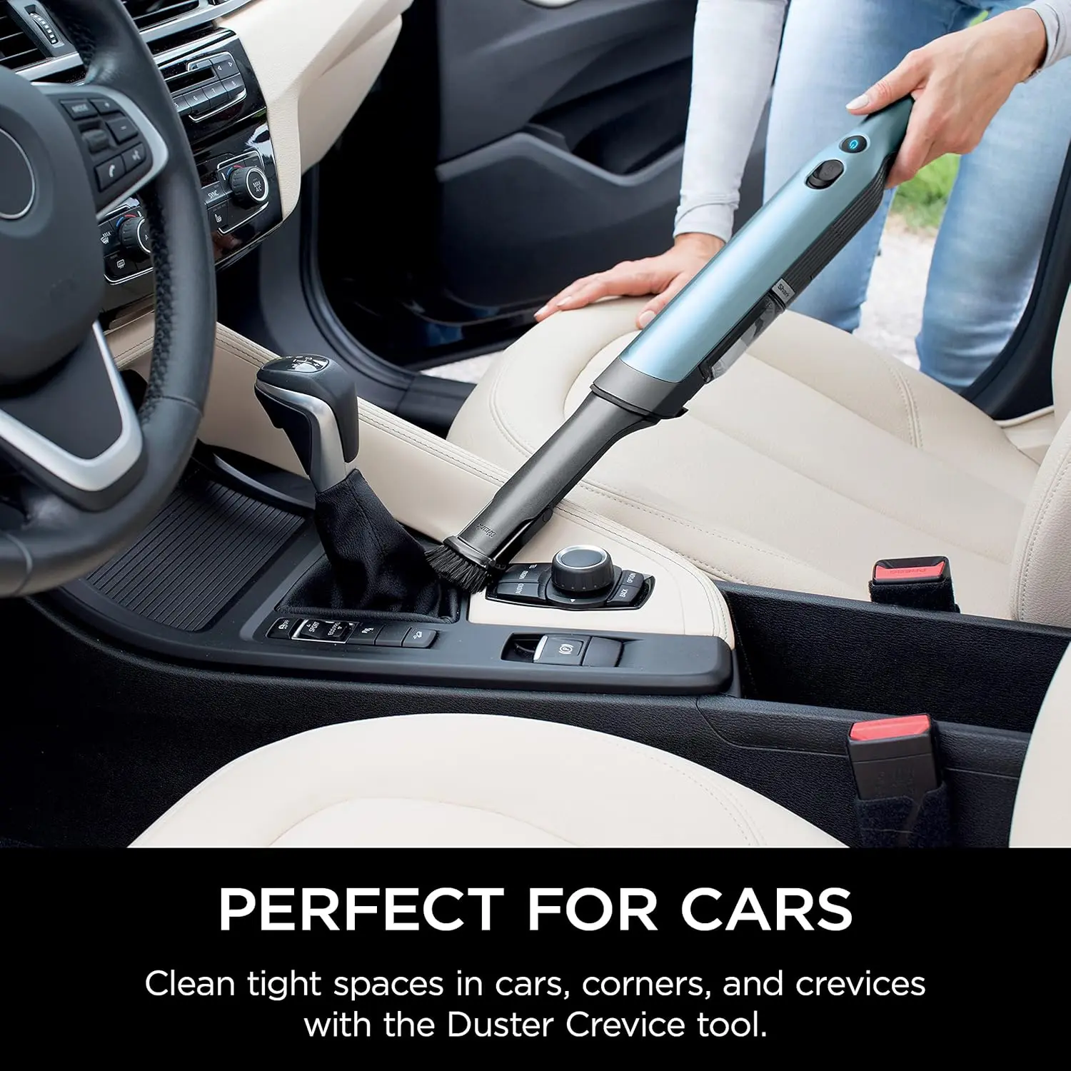 Shark WV201BLBRN WANDVAC Cordless Hand Vac, Lightweight and Portable at 1.4 lbs. with Powerful Suction, Charging Dock, One-Touch Empty for Car & Home, Cove Blue image 5