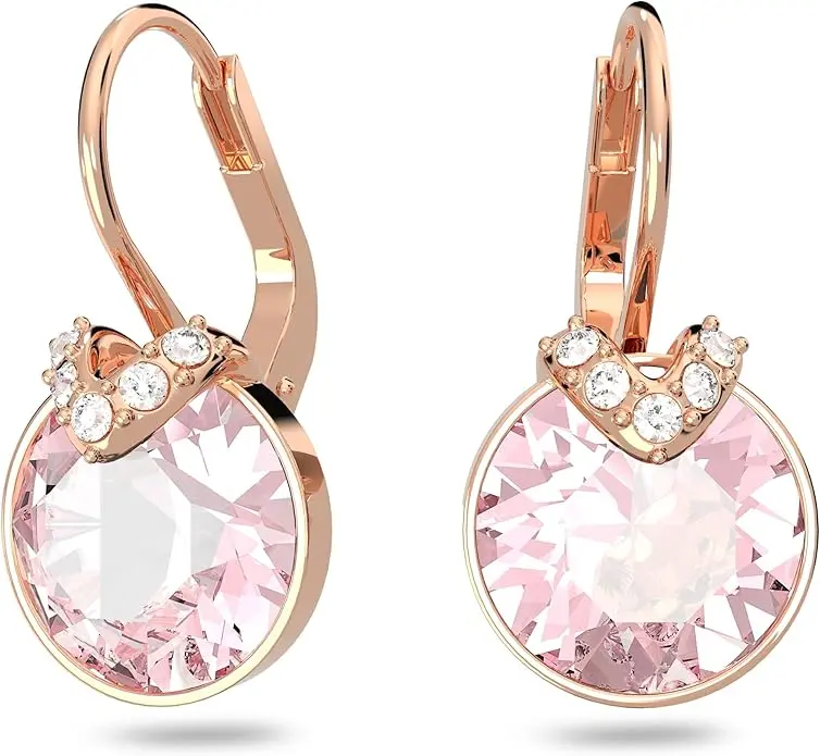 Swarovski Bella V Crystal Earrings, Grey, Yellow, Clear, Rose Color Crystals, Part of the Swarovski Bella V Collection image 1