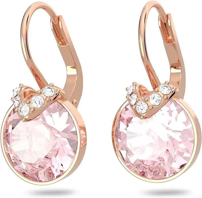 Swarovski Bella V Crystal Earrings, Grey, Yellow, Clear, Rose Color Crystals, Part of the Swarovski Bella V Collection image 2