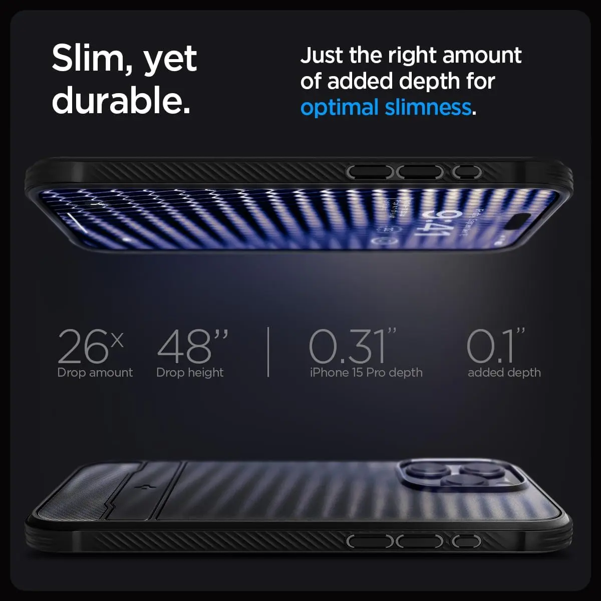 Spigen Rugged Armor MagFit Designed for iPhone 15 Pro Case (2023) [Military-Grade Protection] Compatible with MagSafe - Matte Black image 7