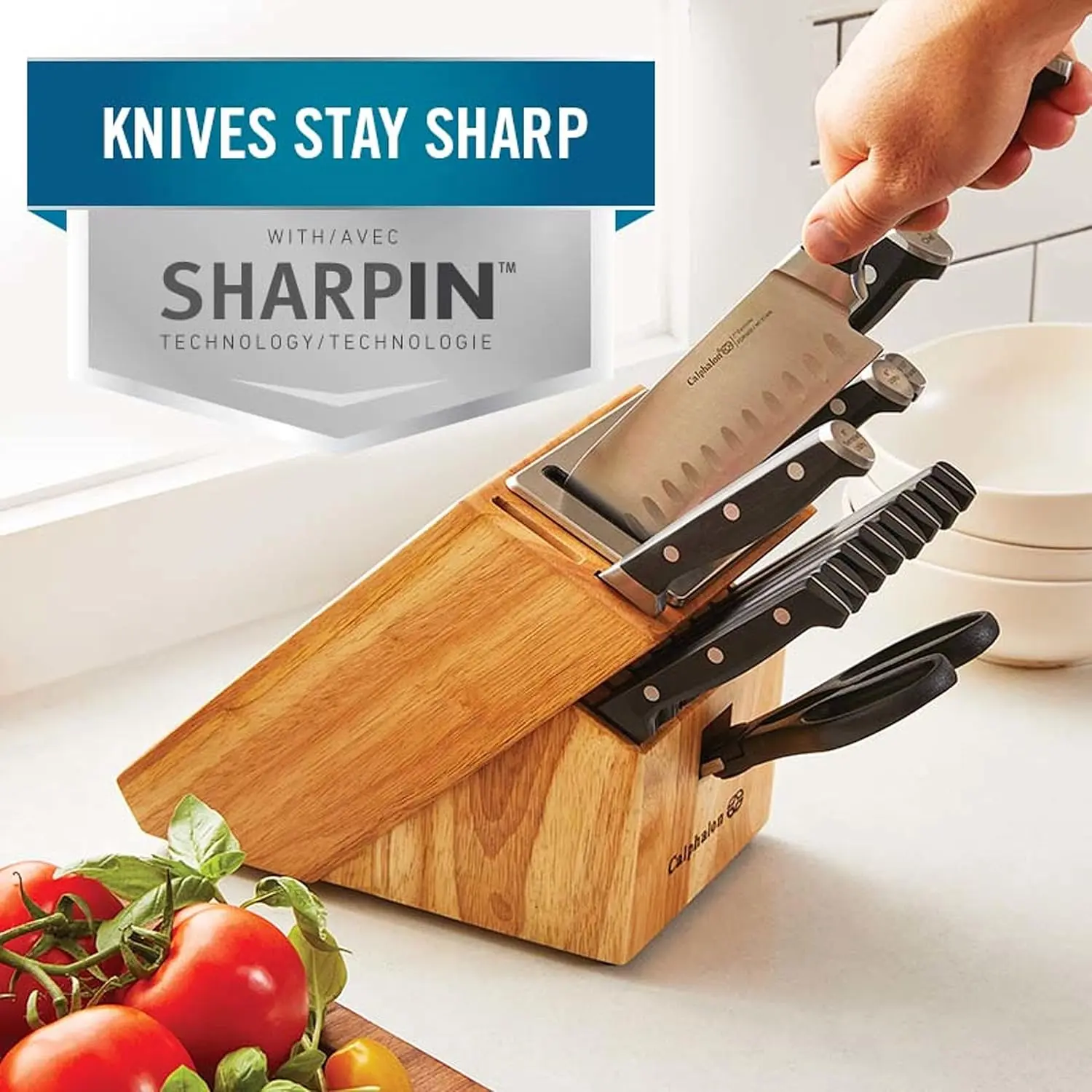 Calphalon Kitchen Knife Set with Self-Sharpening Block image 3