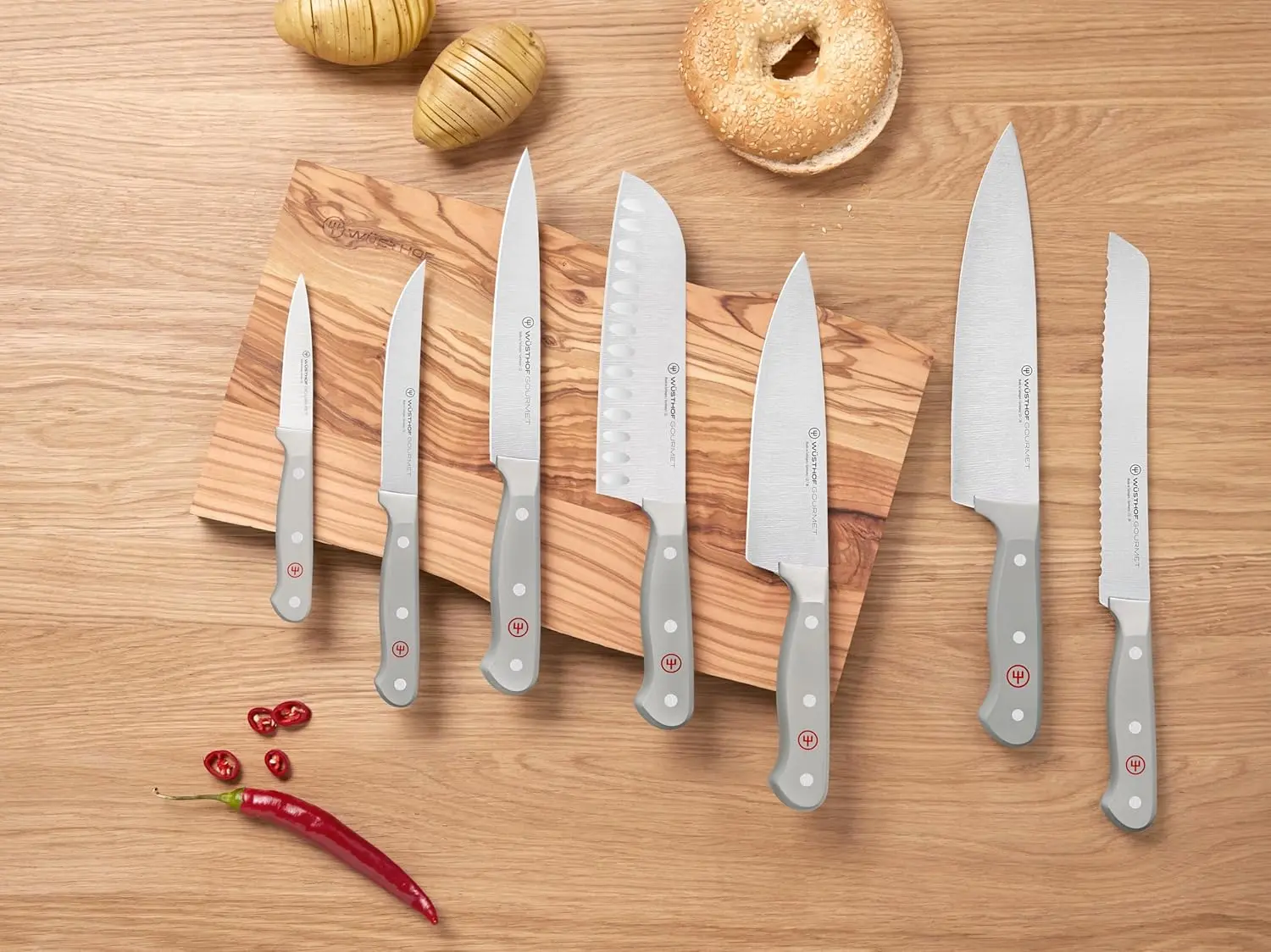WÜSTHOF Gourmet Grey 3-Pc Kitchen Essentials Set image 4
