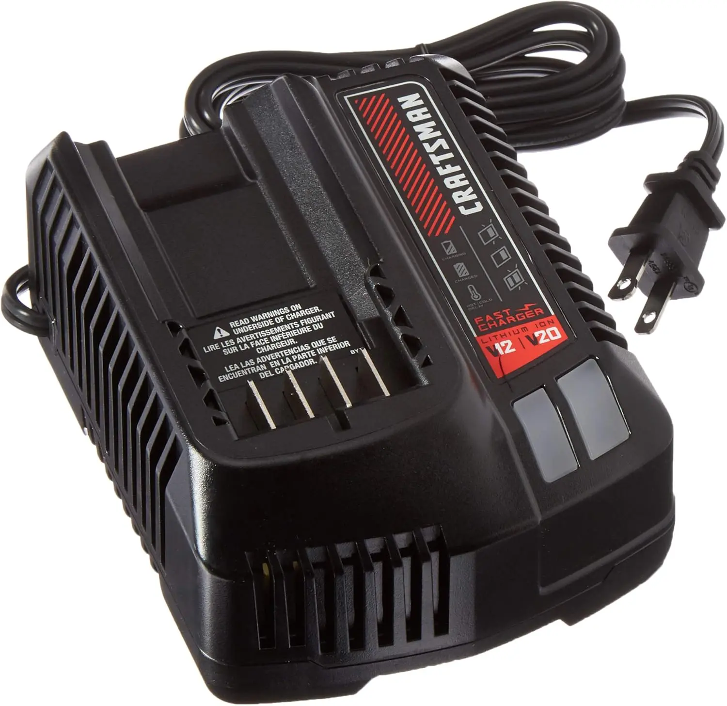 CRAFTSMAN V20 Battery Charger, LED Charging Indicator, Compatible with all CRAFTSMAN V20 Power Tool and Outdoor Tool Batteries (CMCB104) image 1