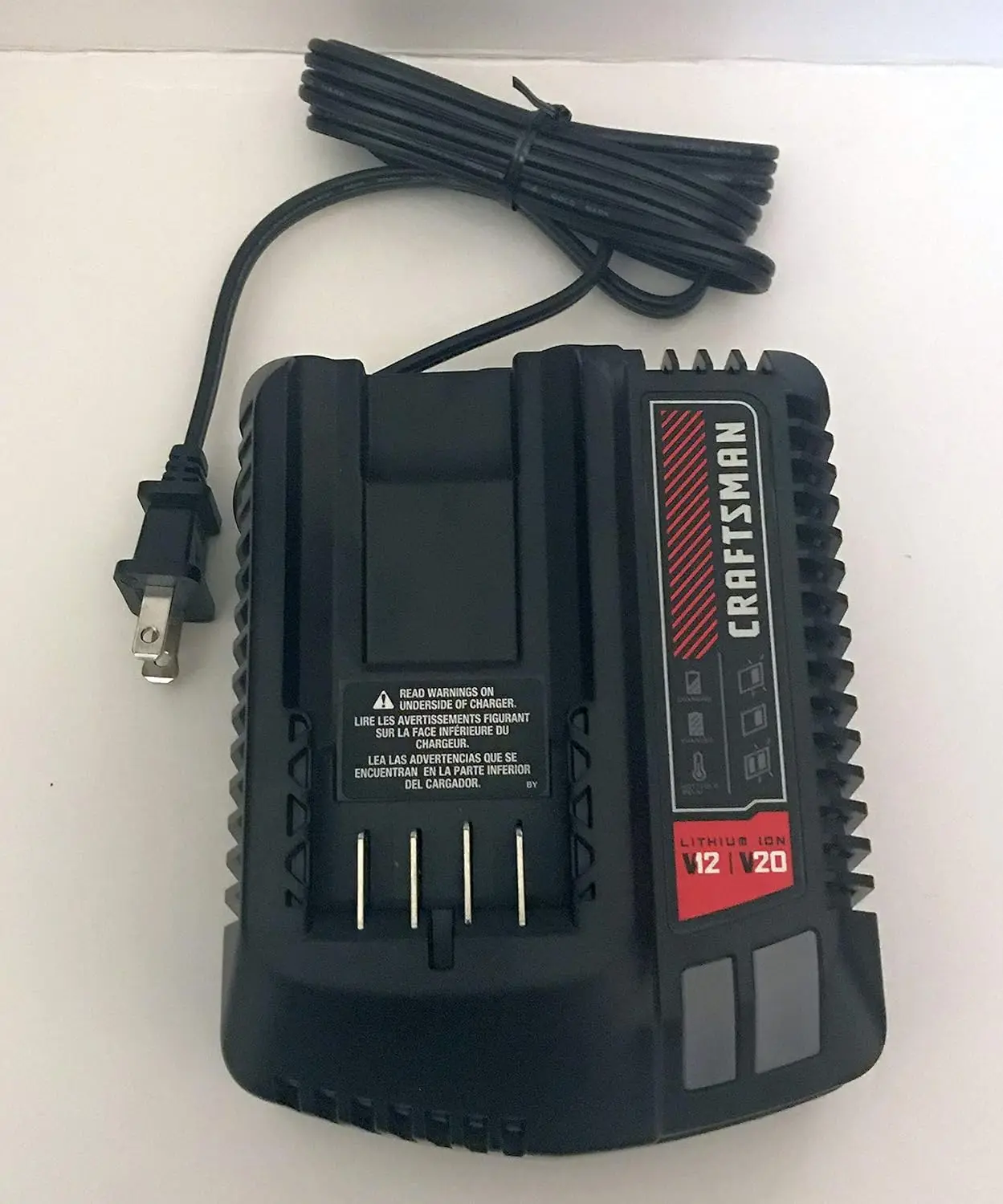 CRAFTSMAN V20 Battery Charger, LED Charging Indicator, Compatible with all CRAFTSMAN V20 Power Tool and Outdoor Tool Batteries (CMCB104) image 2