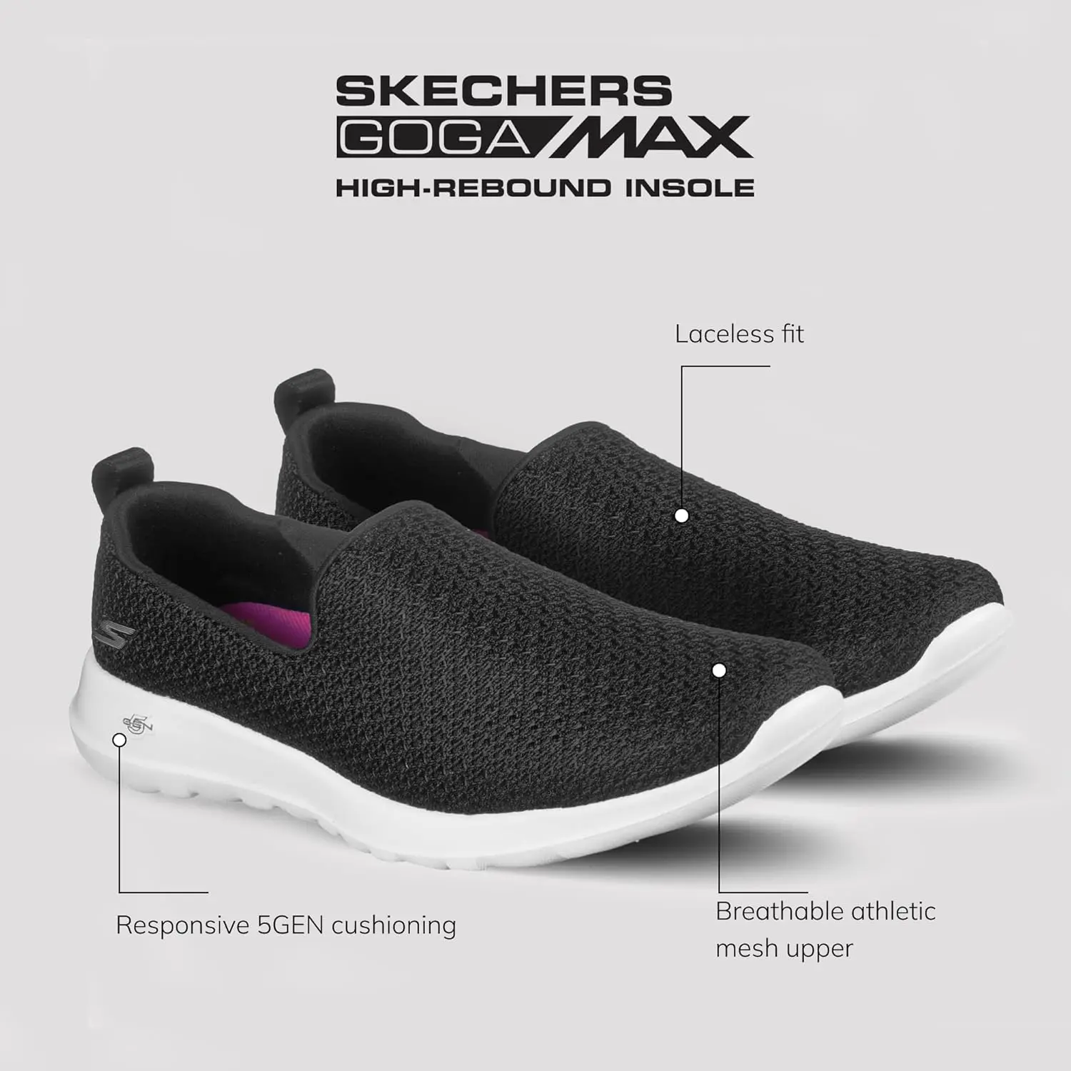 Skechers Women's Go Walk Joy Sneaker – 5GEN Cushioning, Air-Cooled GOGA Mat, Breathable Mesh Upper image 3