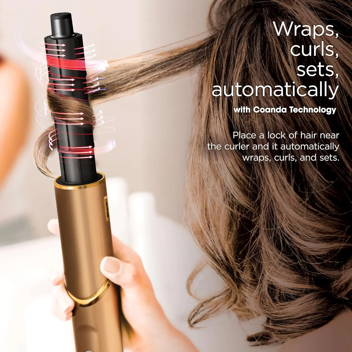 Shark FlexStyle® (Special Edition) | Air Styling & Drying System | Powerful Hair Dryer Brush & Multi-Styler | Auto-Wrap Curlers, Oval Brush, Concentrator, & Storage Bag Included | Copper | HD433CP image 2