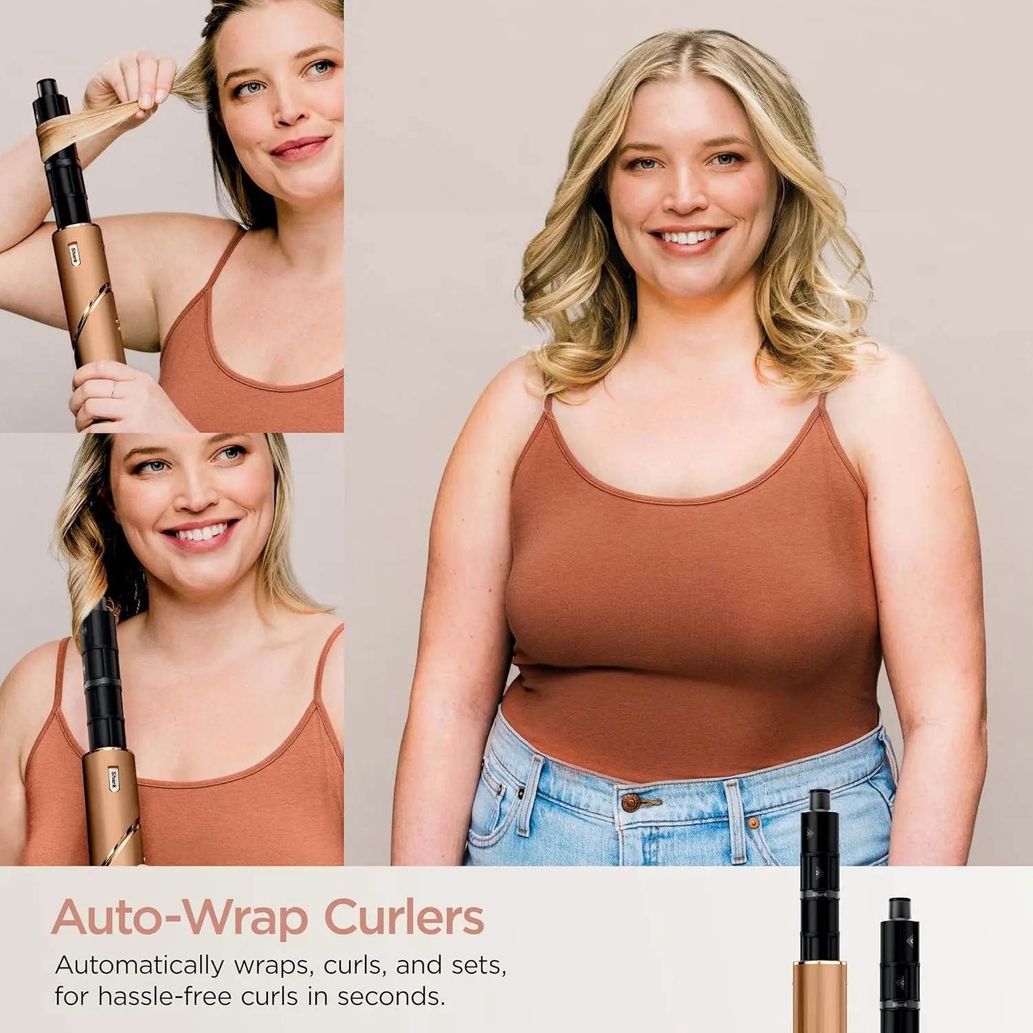 Shark FlexStyle® (Special Edition) | Air Styling & Drying System | Powerful Hair Dryer Brush & Multi-Styler | Auto-Wrap Curlers, Oval Brush, Concentrator, & Storage Bag Included | Copper | HD433CP image 3