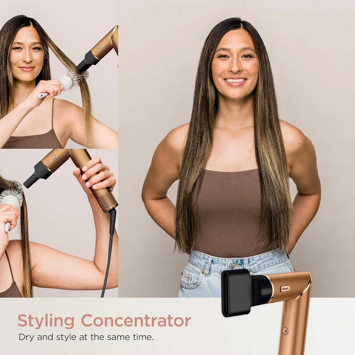 Shark FlexStyle® (Special Edition) | Air Styling & Drying System | Powerful Hair Dryer Brush & Multi-Styler | Auto-Wrap Curlers, Oval Brush, Concentrator, & Storage Bag Included | Copper | HD433CP image 4