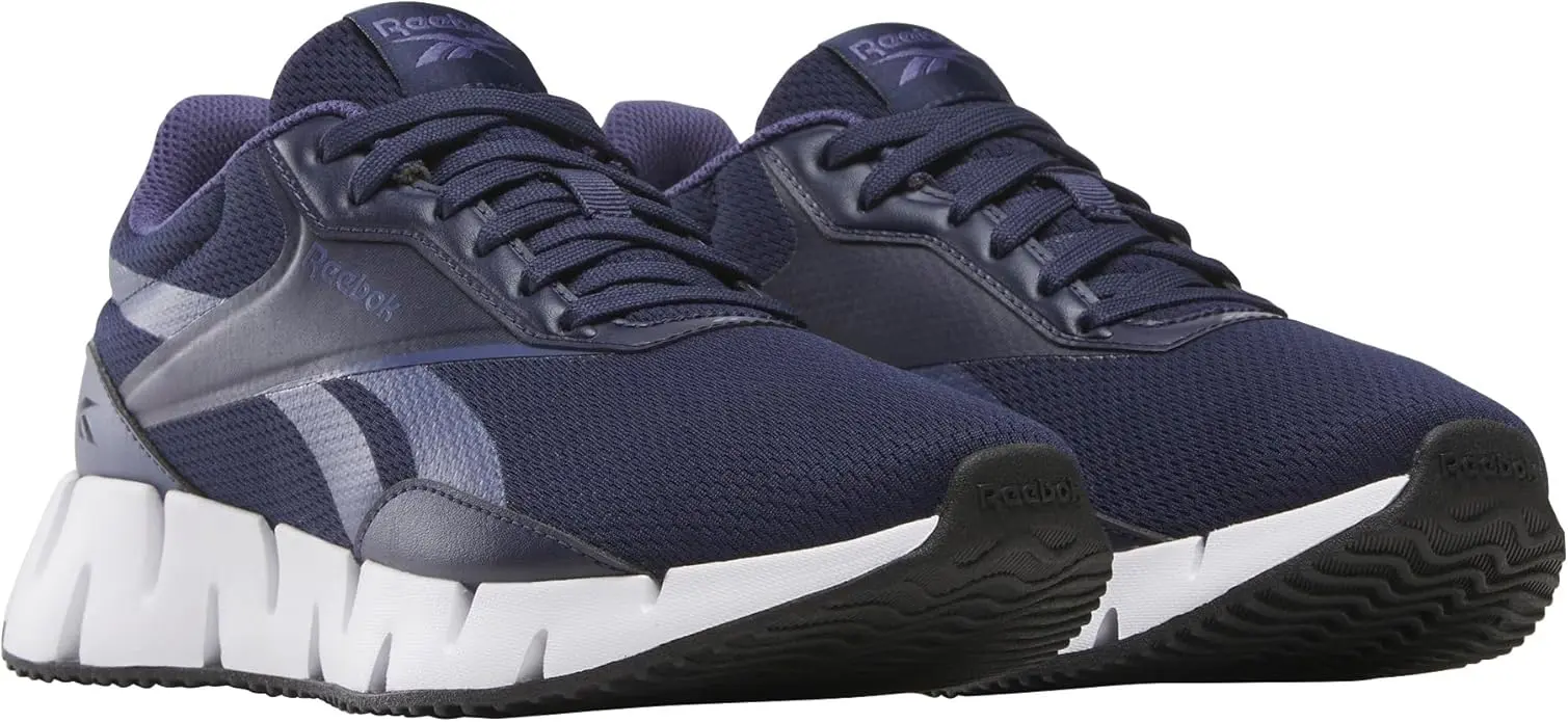 Reebok Women's Zig Dynamica STR Sneaker, Navy/Twilight Purple/Core Black, 5 image 2
