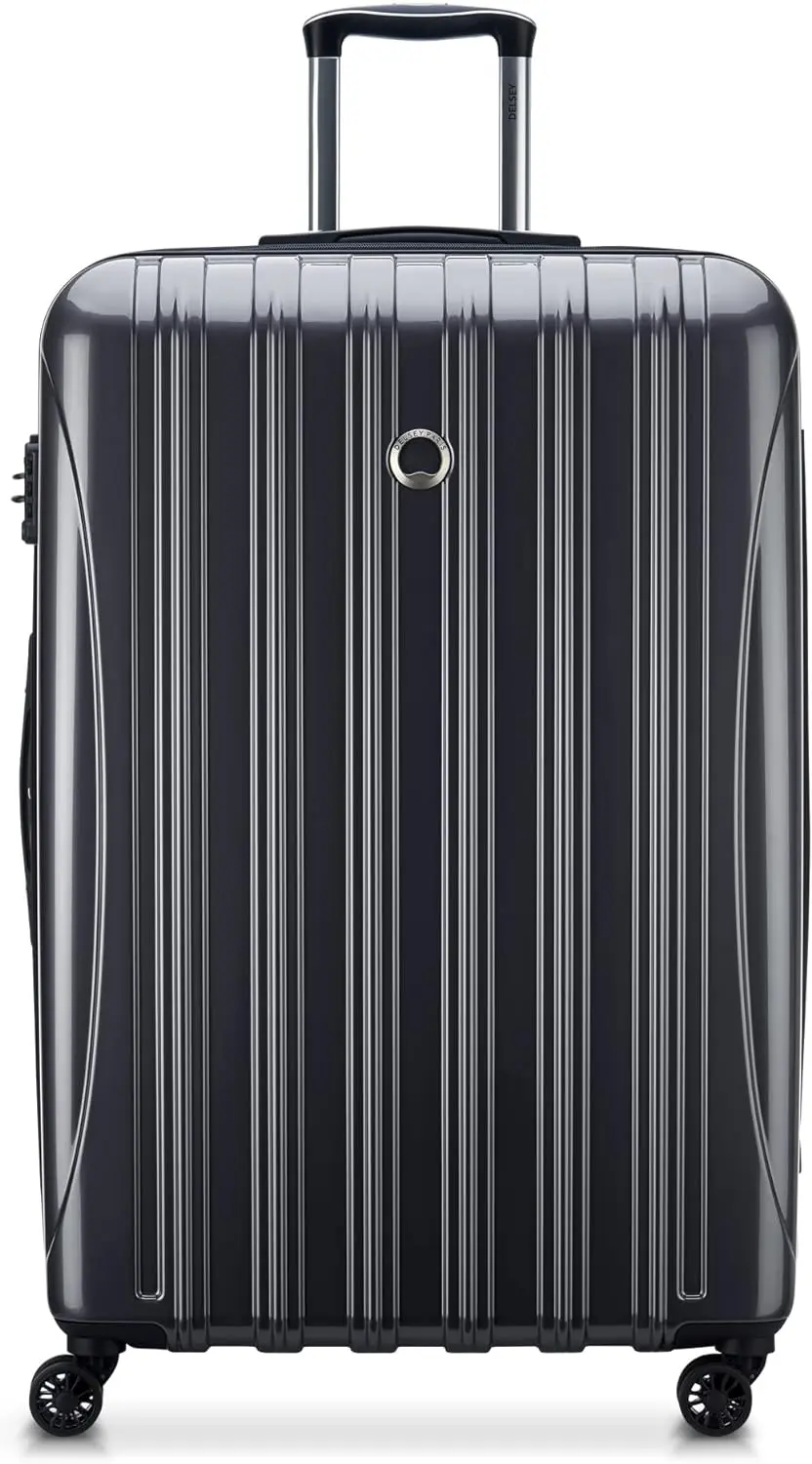 DELSEY PARIS Helium Aero Hardside Expandable Luggage with Spinner Wheels, Titanium, Checked-Large 28 Inch image 1