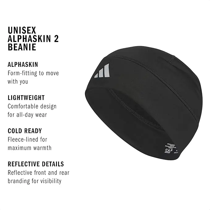 Adidas Alphaskin Beanie – Performance Workout Skull Cap image 2