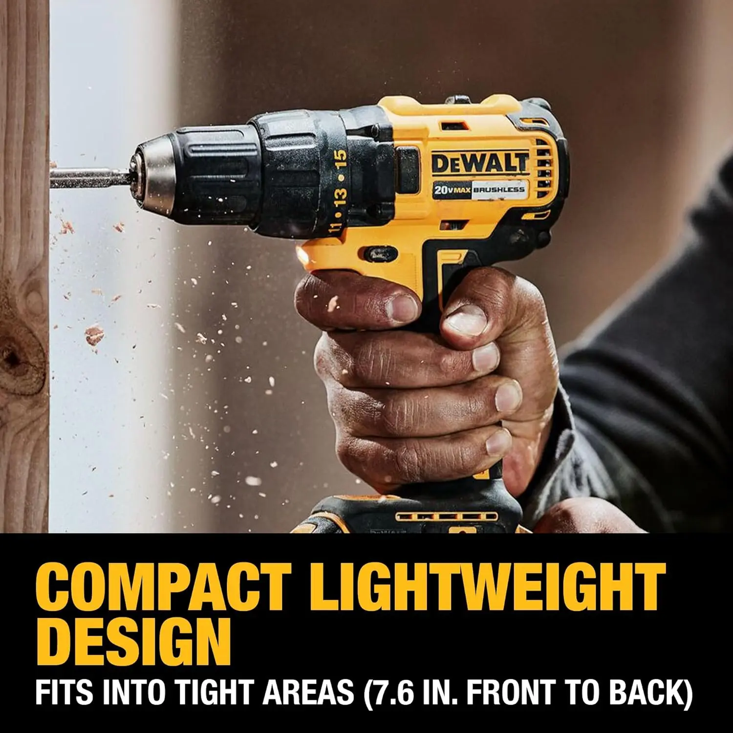 DEWALT 20V MAX Cordless Drill Driver Set, 1/2 Inch Electric Drill, 2 Speed, XR 2.0 Ah Battery and Charger Included (DCD777D1) image 5