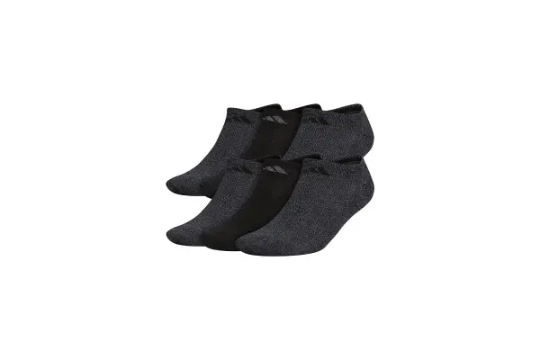 Adidas Men's Athletic Cushioned 6-Pack No Show, Socks for Men image